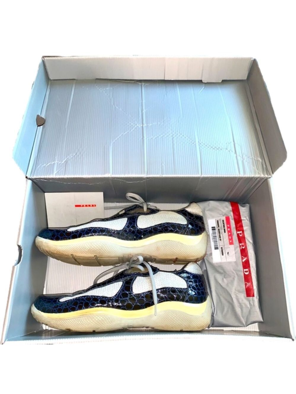 PRADA Alligator Print America Cup Sneakers - Picture 4 of 15